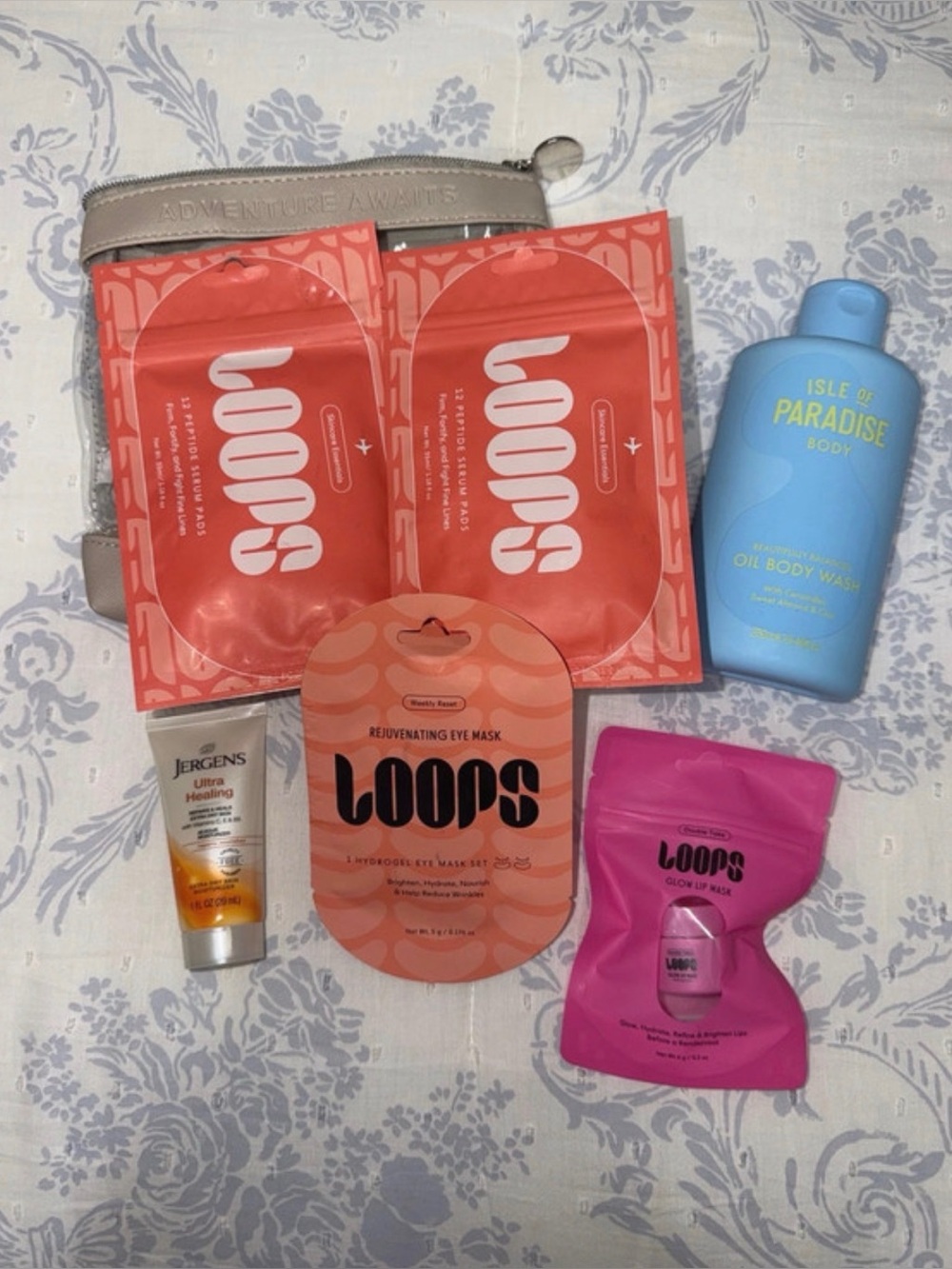 Loops, Isle of Paradise, and Travel Bag Set